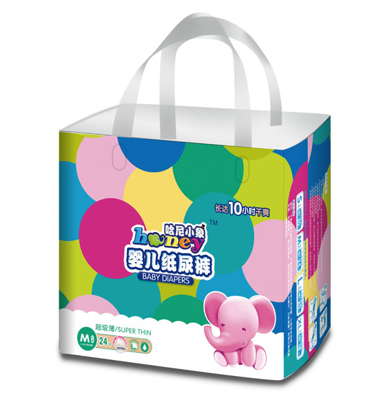 哈尼小象超級薄嬰兒紙尿褲M碼24片