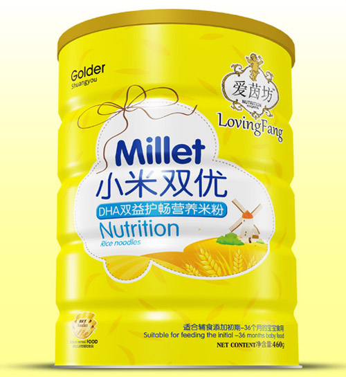 愛茵坊DHA雙益護暢小米雙優(yōu)米粉鐵聽