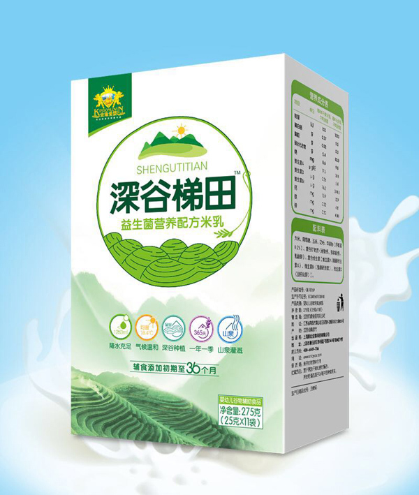 金盾愛嬰深谷梯田益生菌營(yíng)養(yǎng)配方米乳盒裝