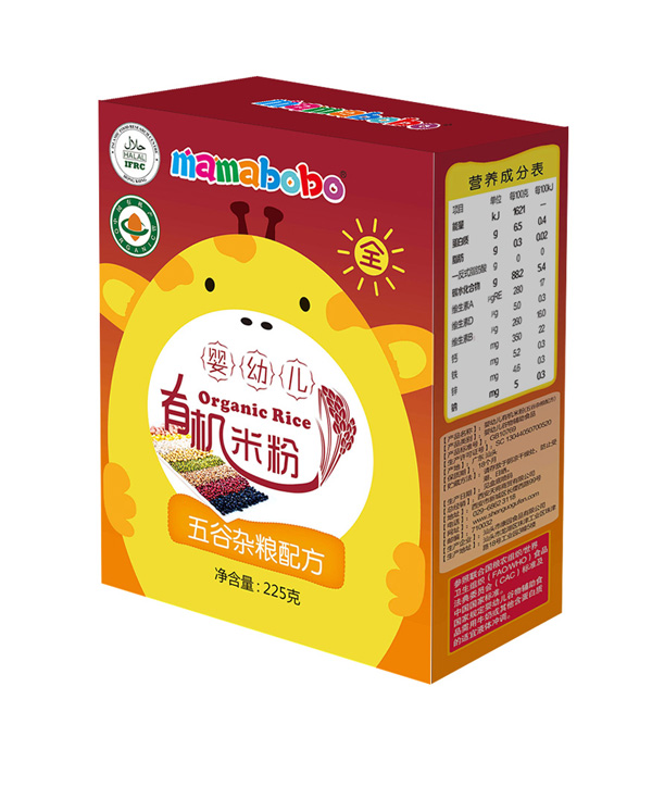 mamabobo嬰幼兒有機(jī)米粉-五谷雜糧配方