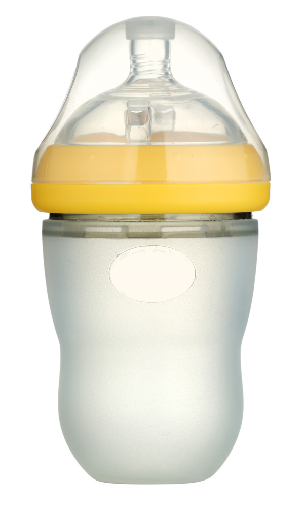 小蘋果硅膠奶瓶 大 黃色