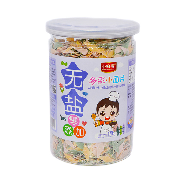 小棕熊無(wú)鹽多彩小面片(胡蘿卜+螺旋藻+西紅柿)