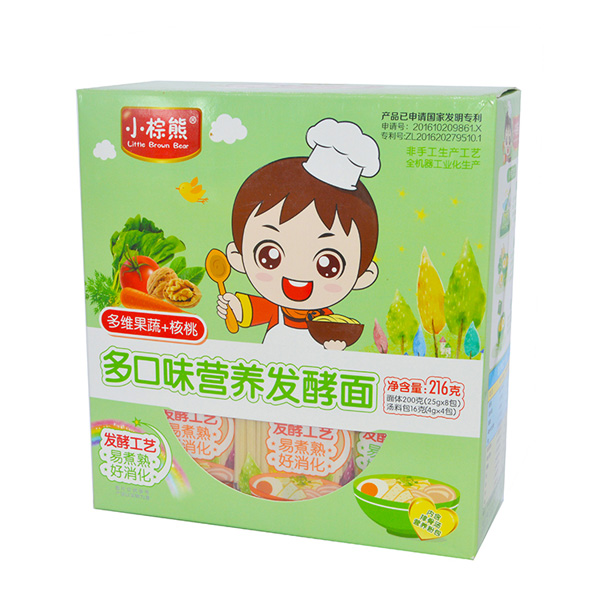 小棕熊多口味營(yíng)養(yǎng)發(fā)酵面多維果蔬+核桃216g