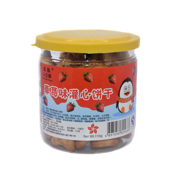 南極小企鵝灌心餅干草莓味