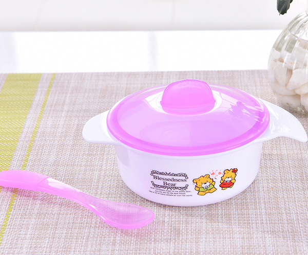 邦貝小象帶勺餐碗 紫色.jpg