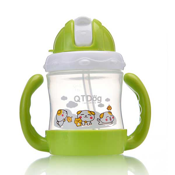 邦貝小象卡通學飲杯-綠色小狗.jpg