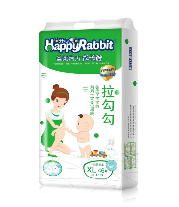 開心兔絲柔活力成長褲XL46