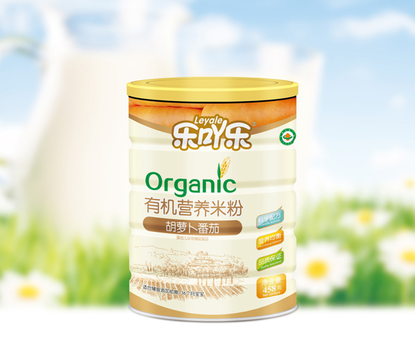 樂吖樂有機(jī)營養(yǎng)米粉胡蘿卜番茄罐裝