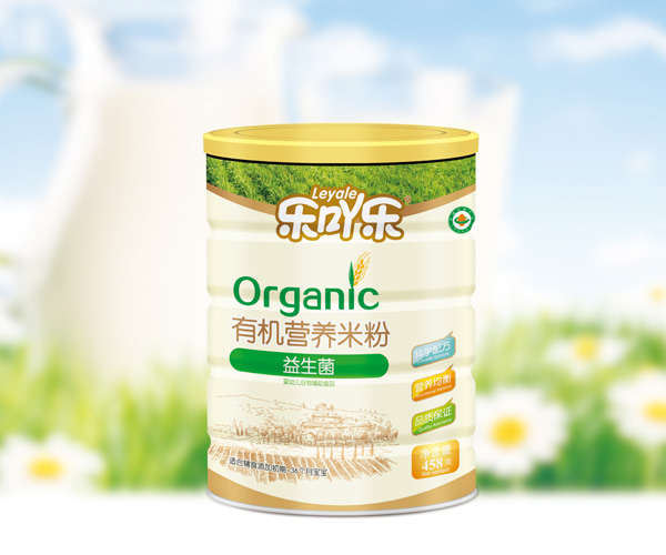 樂吖樂有機(jī)營養(yǎng)米粉益生菌罐裝