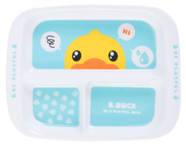 小黃鴨三格抗菌套裝白色 餐盤(pán)