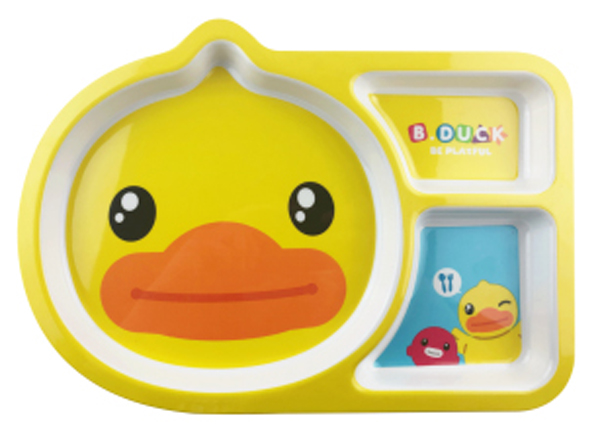 小黃鴨三格抗菌套裝黃色 餐盤(pán)