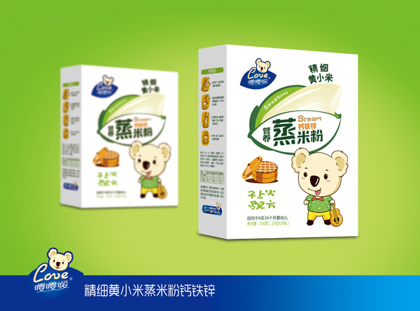 嚶嚶噯精細(xì)黃小米鈣鐵鋅蒸米粉 盒裝