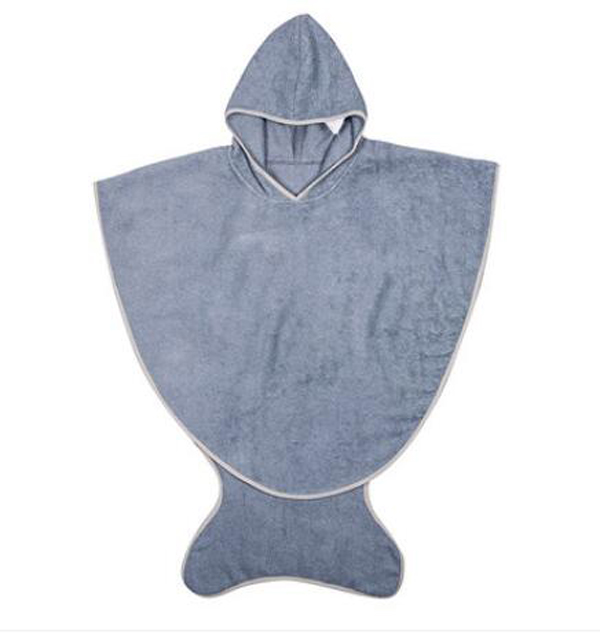 西班牙baby bites斗篷帶帽浴巾 石板藍(lán)(3-6歲)