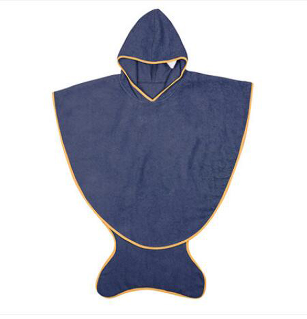 西班牙baby bites斗篷帶帽浴巾 海軍藍(lán)(3-6歲)