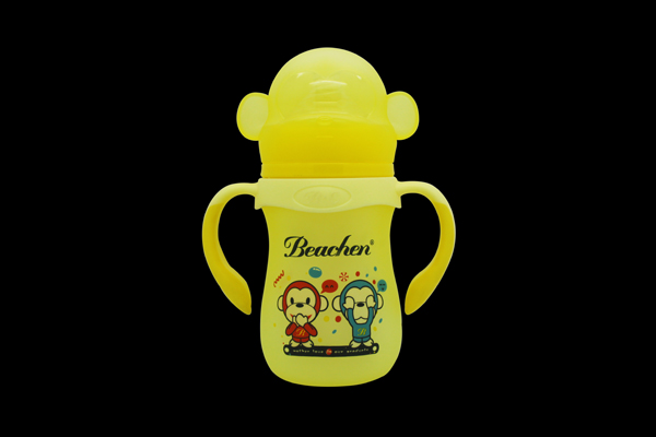 貝臣180ml 寬口溫感硅膠膜晶鉆玻璃奶瓶