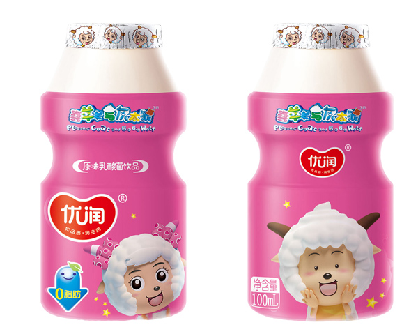 優(yōu)潤(rùn)原味乳酸菌飲品 瓶裝紅色