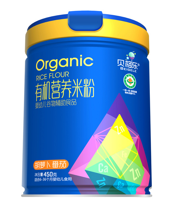 貝格樂(lè)有機(jī)營(yíng)養(yǎng)米粉-胡蘿卜番茄 聽(tīng)裝