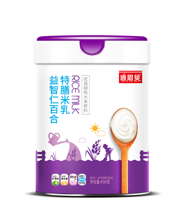 雅恩貝綠色大米益智仁百合特膳米乳