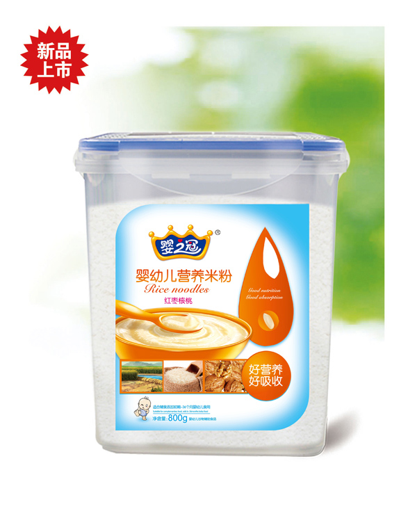 嬰之冠樂扣裝米粉 紅棗核桃