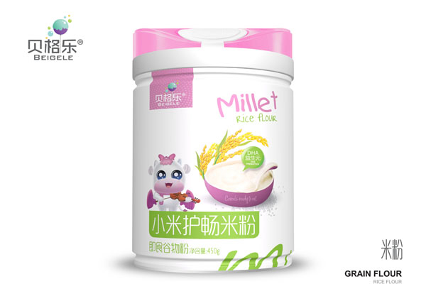 貝格樂小米護暢米粉-DHA益生元 聽裝