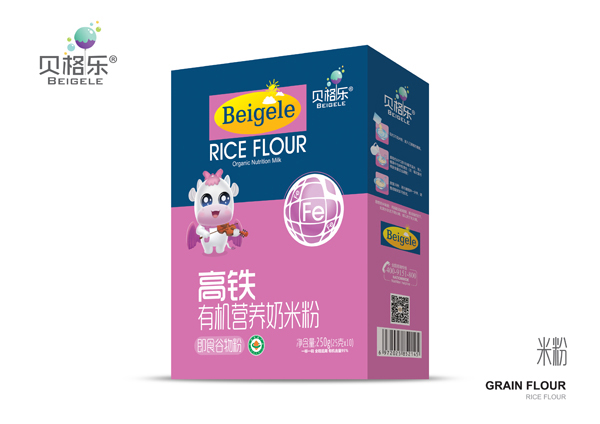 貝格樂高鐵有機(jī)營養(yǎng)奶米粉 盒裝