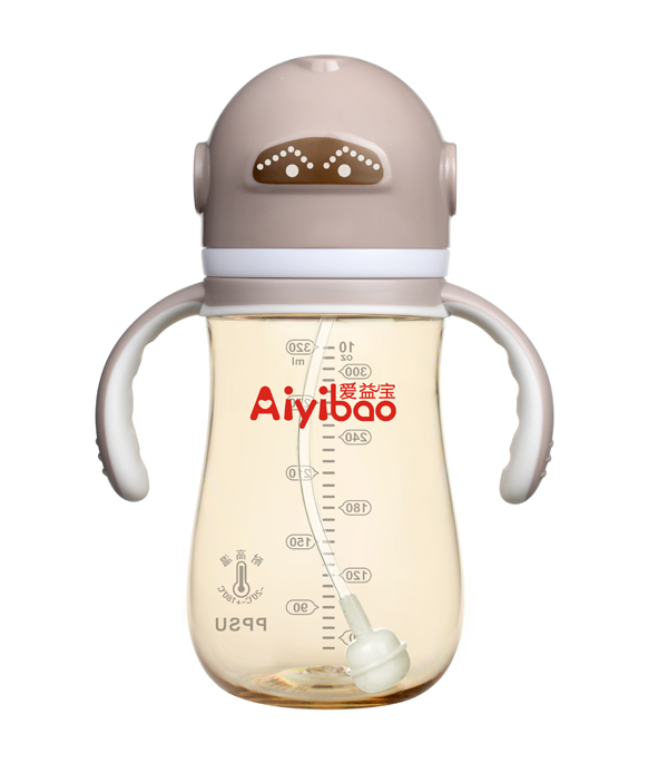 愛益寶寬口機器人型PPSU奶瓶 咖色