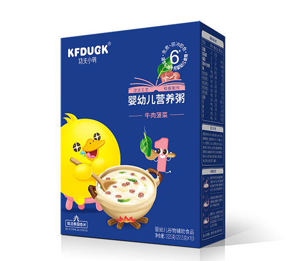 功夫小鴨嬰幼兒營(yíng)養(yǎng)粥-牛肉菠菜