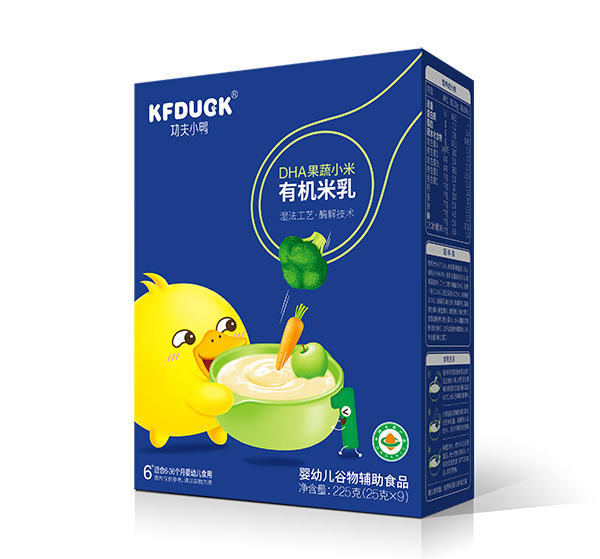 功夫小鴨有機米乳-DHA果蔬小米