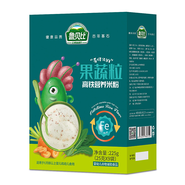 魯貝比果蔬粒高鐵營養(yǎng)米粉 盒裝