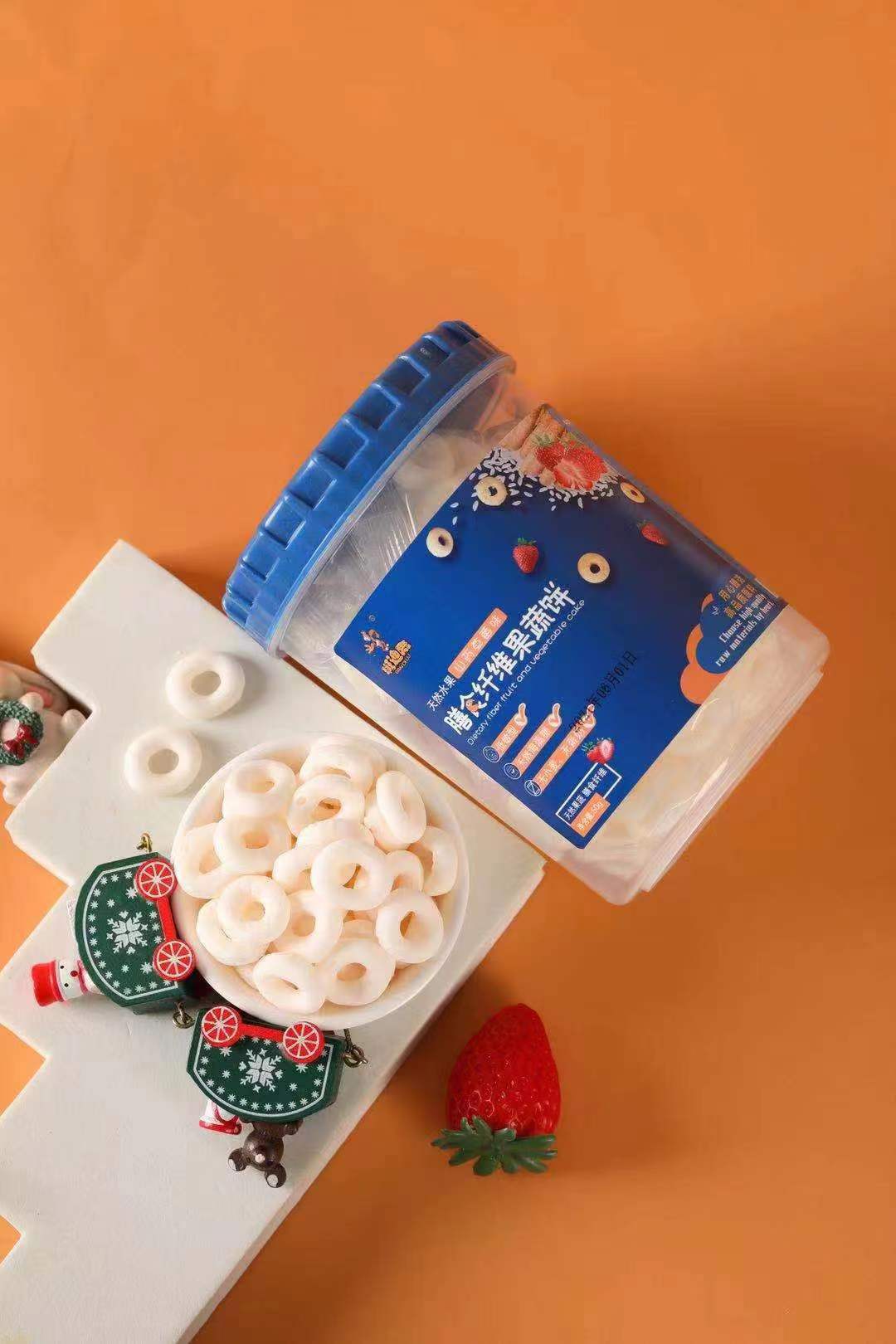 斑迪鹿膳食纖維果蔬餅 山藥草莓味