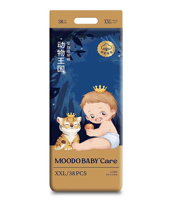 MOODO BABY®Care動(dòng)物王國系列皇族紙尿褲XXL38