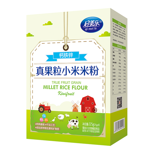 啟美樂(lè)真果粒小米米粉盒裝-鈣鐵鋅