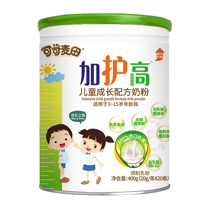 可可麥田加護(hù)高兒童成長(zhǎng)配方奶粉400克
