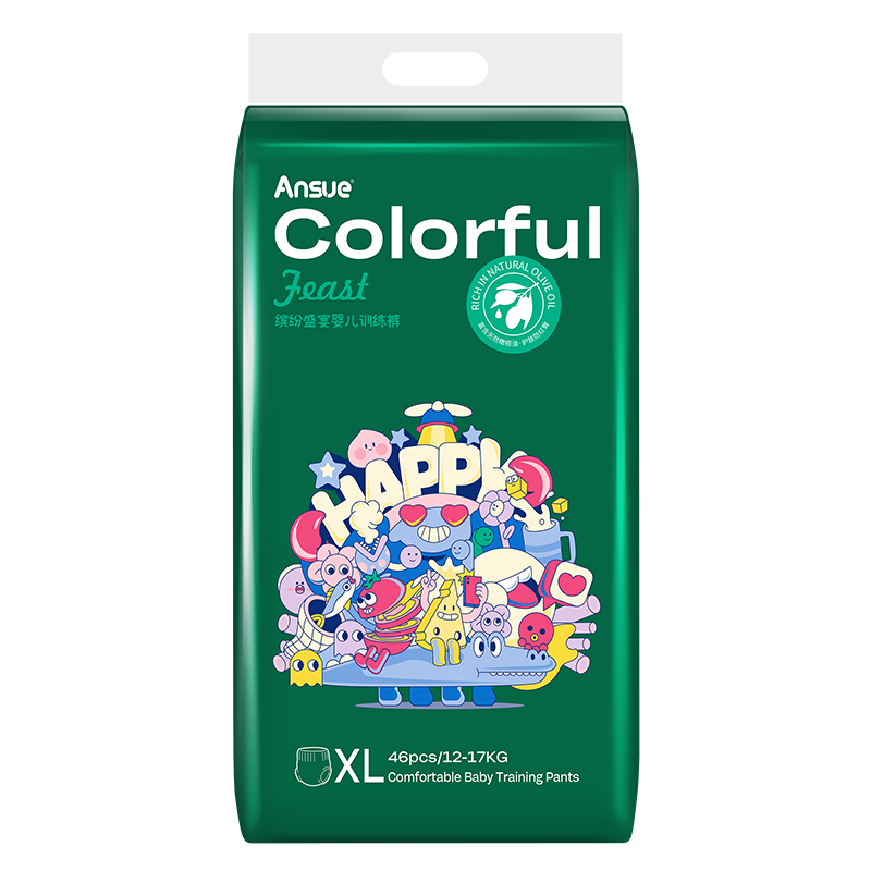 繽紛盛宴嬰兒訓練褲XL
