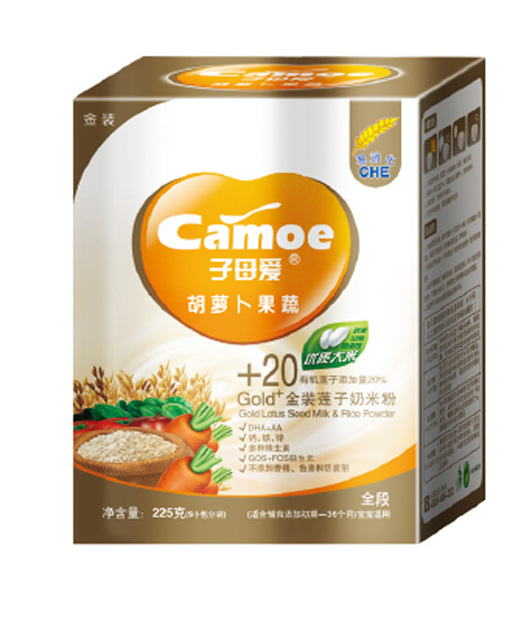 子母愛(ài)嬰幼胡蘿卜果蔬奶米粉盒裝