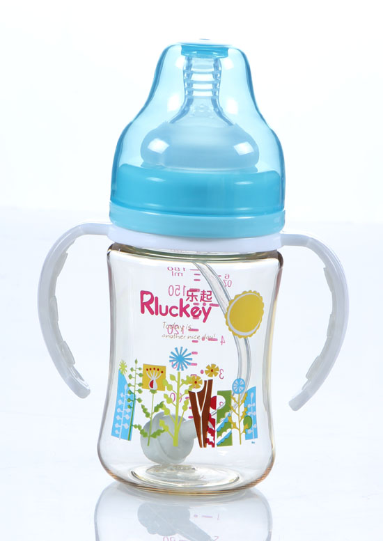 樂起180mlPPSU防滑奶瓶藍色