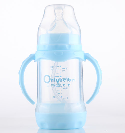 唯昵貝貝寬口防爆玻璃奶瓶150ml藍色