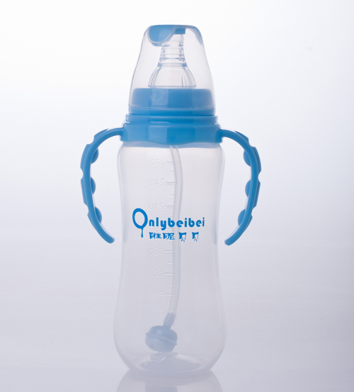 唯昵貝貝標(biāo)口PP奶瓶300ml藍(lán)色